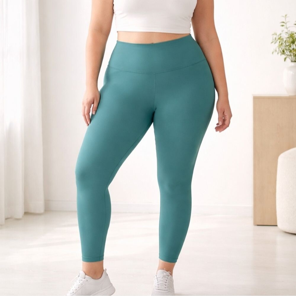 Everlane Perform Ankle Leggings XXL Teal High Rise Recycled Nylon Athleisure